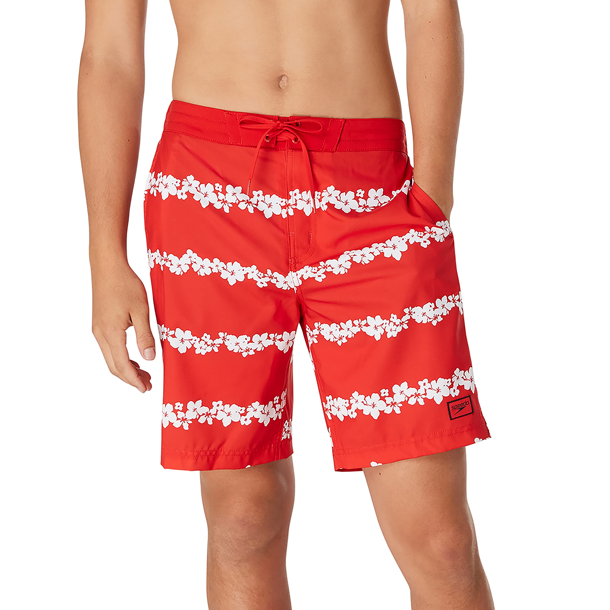 Speedo Men's Swim Trunk Knee Length Boardshort Bondi Striped Image