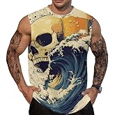 RASBCTK Mens Tank Tops Sleeveless Shirts Muscle Workout Gym Hawaiian Beach Graphic T Shirt