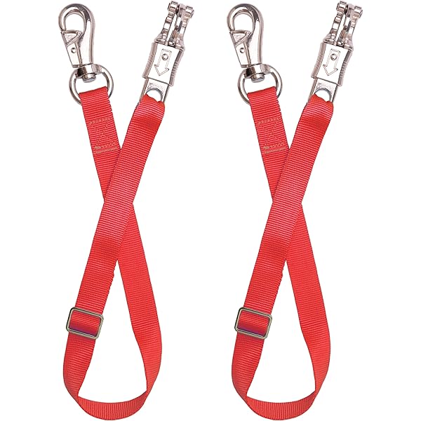 Rubber & Chain Adjustable Cross Tie For Horses - With Quick Release Panic Snap