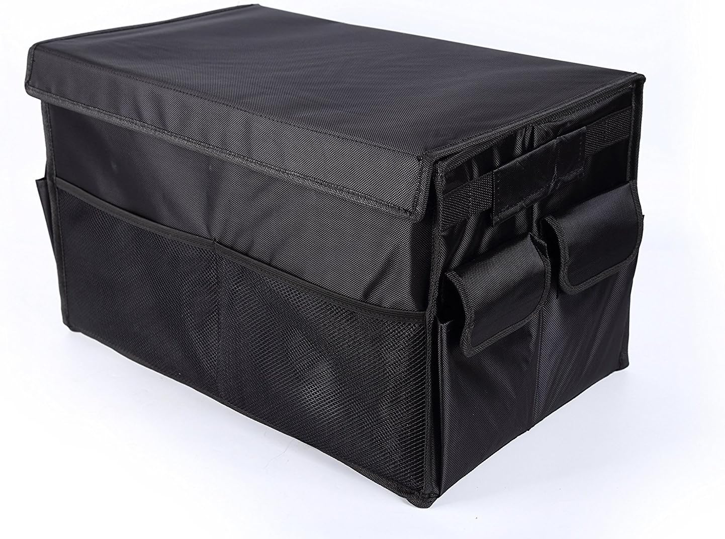 Crusar Car Trunk Multipurpose Water Resistant Storage Collapsible Foldable Cargo Storage Cargo Organizer Black