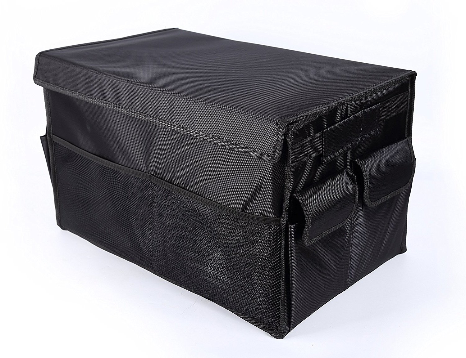 Crusar Car Trunk Multipurpose Water Resistant Storage Collapsible Foldable Cargo Storage Cargo Organizer Black