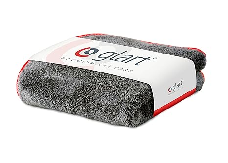 glart 44TP Premium Flausch Mikrofasertuch, ultraweich für perfekte Lackpflege, Anthrazit, 40 x 40 cm