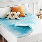 Best Price Mattress 1.5 Inch Swirl Gel AeroBreeze Cooling Air Flow Memory Foam Mattress Topper, Dorm Essentials, Twin