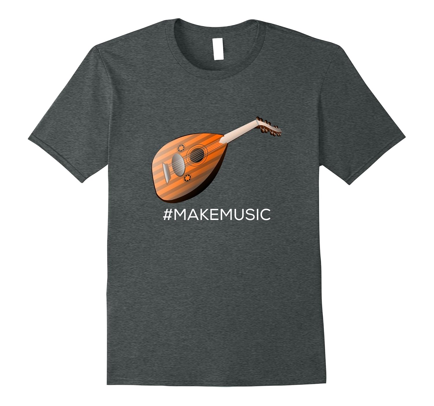 “MAKEMUSIC” Mandolin Musician TshirtArt Artvinatee