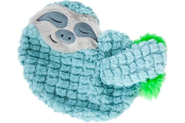 Catstages Purr Pillow Sloth Calming Cat Toy with Soothing Purr and Plush Material, Green - Helps Comfort Anxious Cats