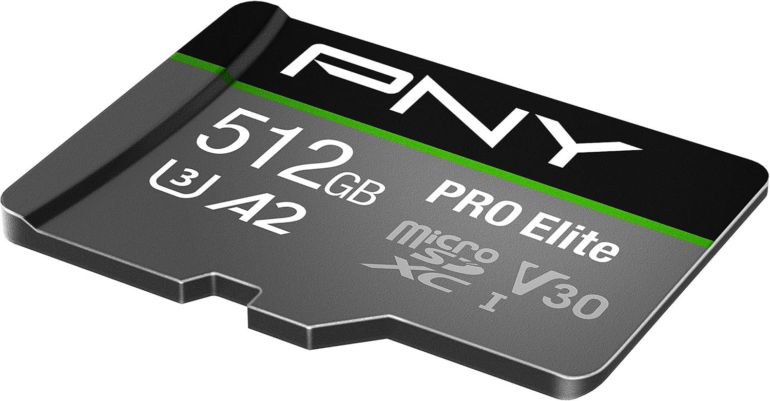 PNY 512GB PRO Elite Class 10 U3 V30 microSDXC Flash Memory Card: Computers & Accessories