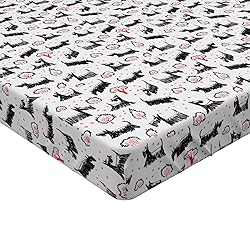 Ambesonne Scottie Dog Fitted Sheet, Hand-Drawn