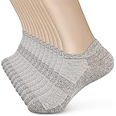 Sallking Women's Ankle Cotton Socks - Low Cut Athletic Running Soft Thin No Show White Socks With Tab 6 Pairs
