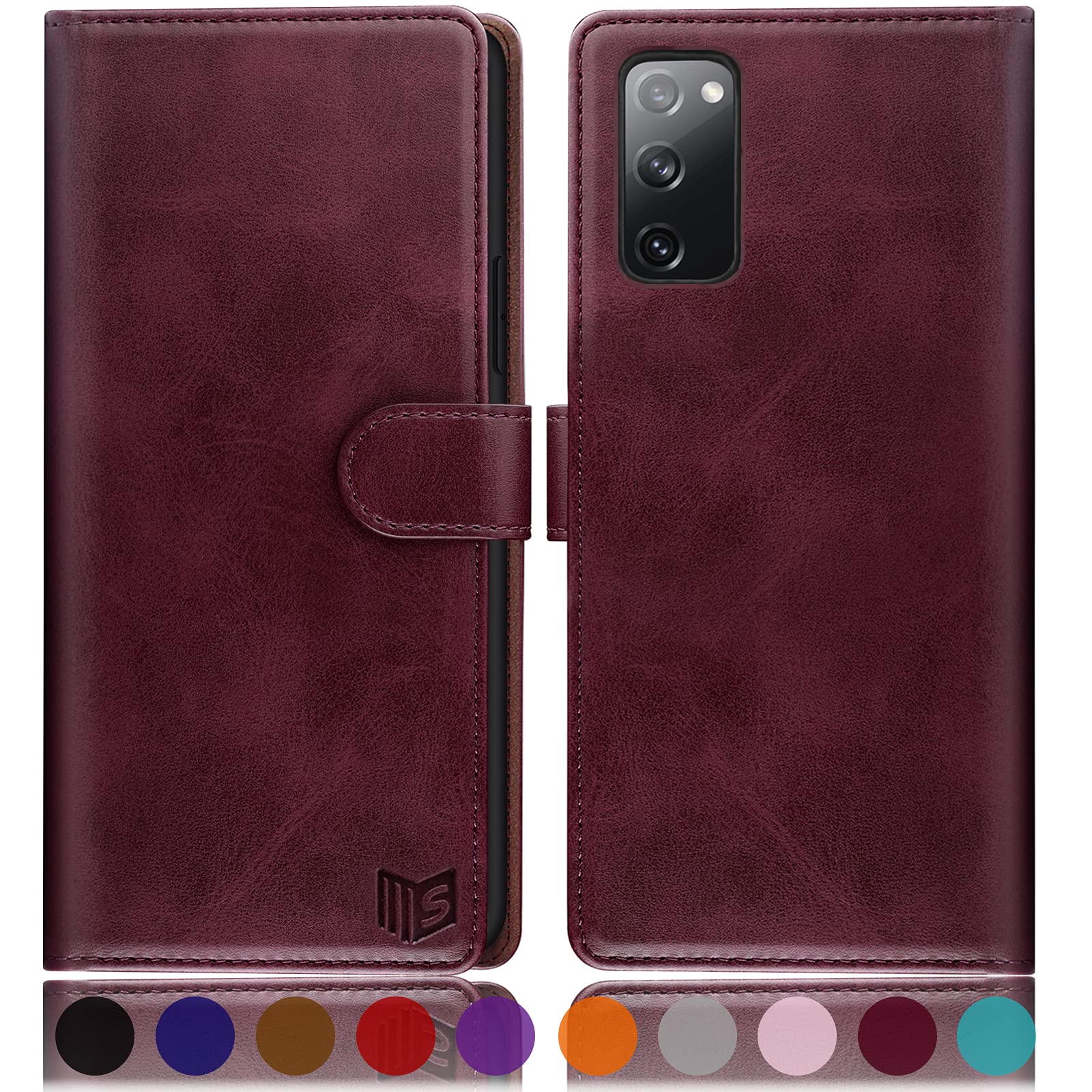 SUANPOT for Samsung S20 FE Leather Wallet case with