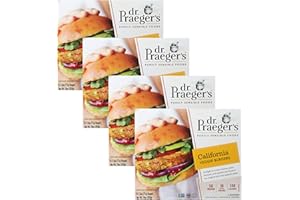 Dr. Praeger's California Veggie Burgers - 5g Protein per Serving - Non GMO - Certified Vegan - Kosher - 130 Calories - Ready Set Gourmet Donate a Meal Program 4 Pack (10 oz Each)