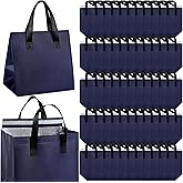 100 Pcs Take Away Bags Insulated Bags, Thermal Reusable Shopping Bags Bulk, Cooler Tote Bags for Food Delivery Cold and Hot F