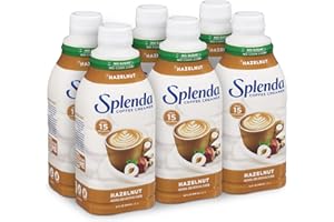 Splenda Sugar Free, Low Calorie Coffee Creamer (Hazelnut, 32 oz - Pack of 6)