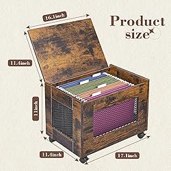 Sbanmao Rolling File Cabinet Cart, Hanging File