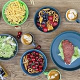 Greentainer 12 PCS Unbreakable Plastic Dinnerware Set Service for 4 view 6