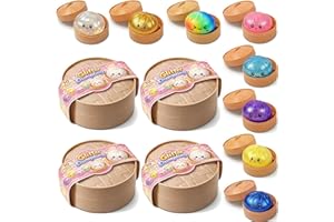 Dumpling Squishy Surprise Box, Dumpling Squishy, Glitter Dumplings Squishies with Steamer Box, Surprise Box Design for Endles