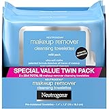 Neutrogena Makeup Remover Cleansing Face Wipes, Daily Cleansing Facial Towelettes to Remove Waterproof Makeup and Mascara, Al