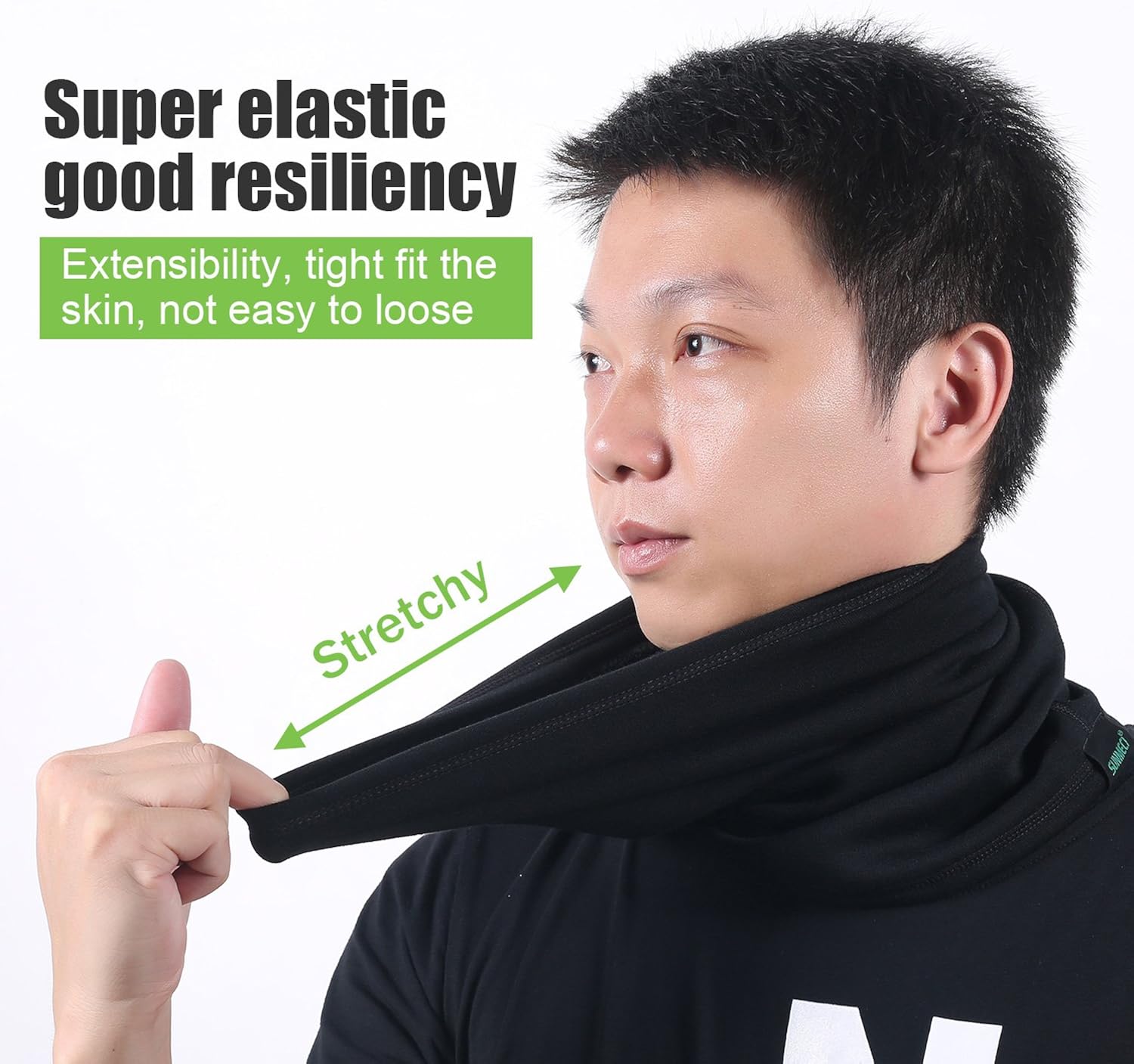 Neck Gaiter Warmer Windproof Mask Fleece - Face Mask Black: Clothing