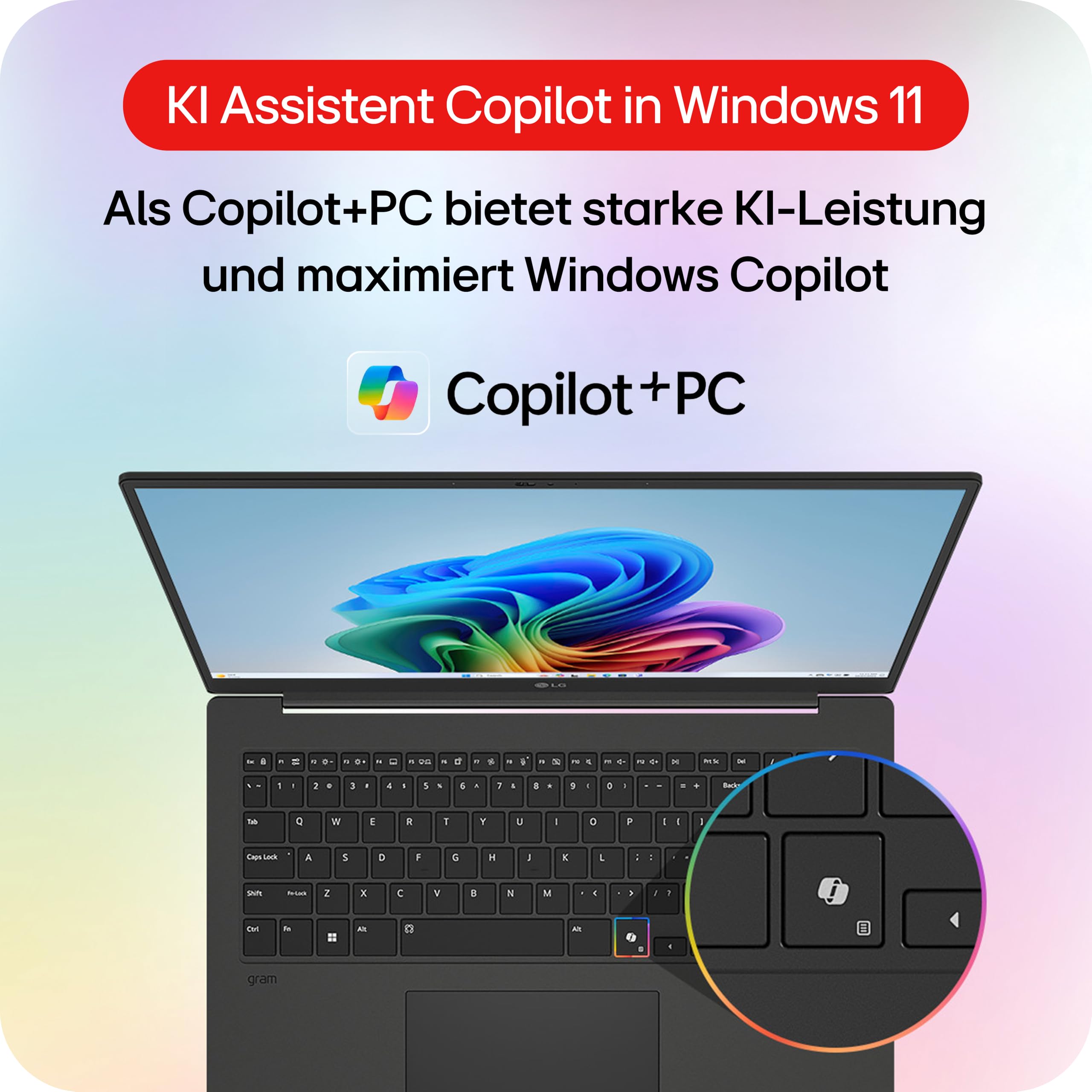 LG gram Pro 16 16Z90TS-G.AU8CG (16 Zoll) IPS Notebook, Intel Core Ultra 7 258V, Intel Arc 140V, 32GB RAM, 2TB SSD, federleicht (1,239 kg), gram AI, Copilot+ PC, 77 Wh, Thunderbolt 4, Grau 5