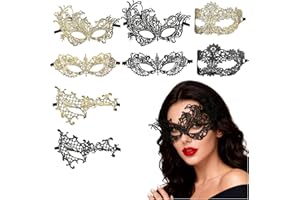 Quafochi Masquerade Mask for Women, Venetian Mask For Halloween Costume Prom Ball Party Wedding, Cosplay Carnival