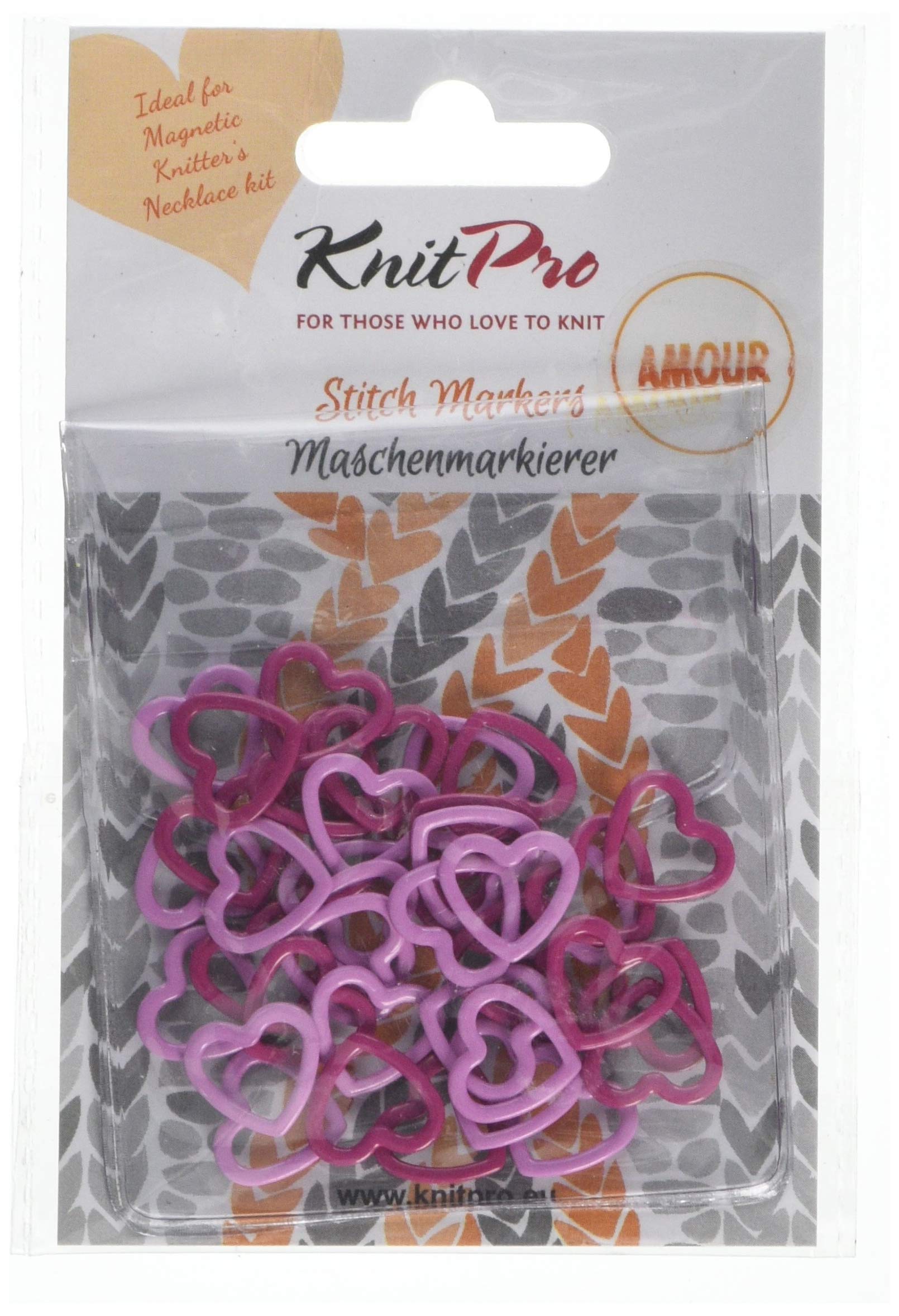 KnitPro KP45515 Metal SITICH Markers: Amour, Assorted