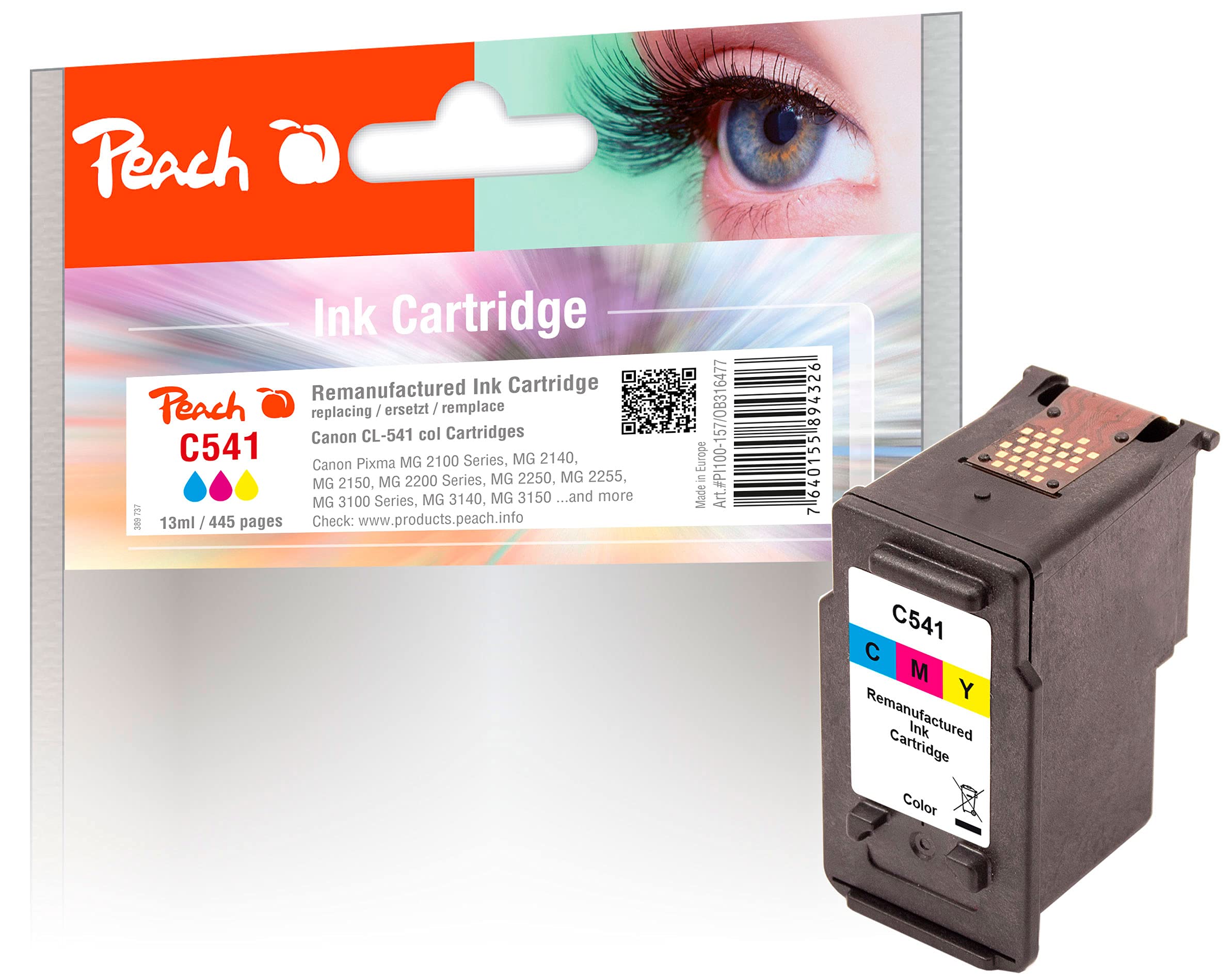 Peach PI100-157 Print Head Colour Cartridge for Canon CL-541
