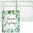 Harloon Income and Expense Log Book Eucalyptus Income and Expense Tracker Small Business Accounting Bookkeeping Ledger Book for Personal Finance Business Account Record Office Supply, 8.7 x 11 Inch