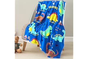 OHDS Kids Throw Blanket Dinosaur Blanket for Boys, Fleece Toddler Blanket for Boys Girls, Soft Cozy Bluey Blanket for Kids Christmas Birthday Gifts, Fuzzy Cute Throw Blanket for Couch Bed Car 60"X50"
