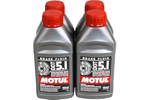 Motul 100951 100% Synthetic Brake Dot 5.1 Brake Fluid 500 ml - 4 Pack