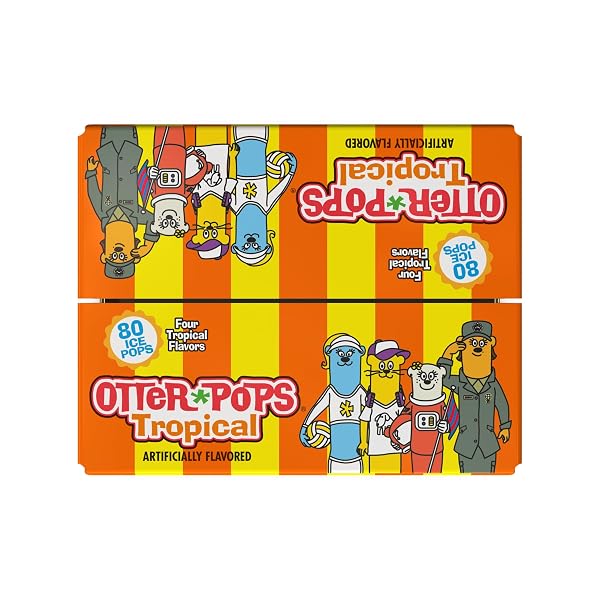 OTTER POPS, TROPICAL ASSORTED FREEZER POPS, 1OZ FREEZE POPS IN SIX ZIPPY FLAVORS, 80 COUNTS