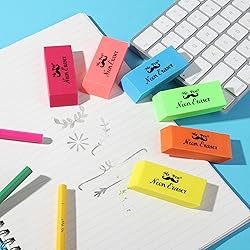 Mr. Pen- Erasers, Pencil Eraser, 12 Pack, Neon