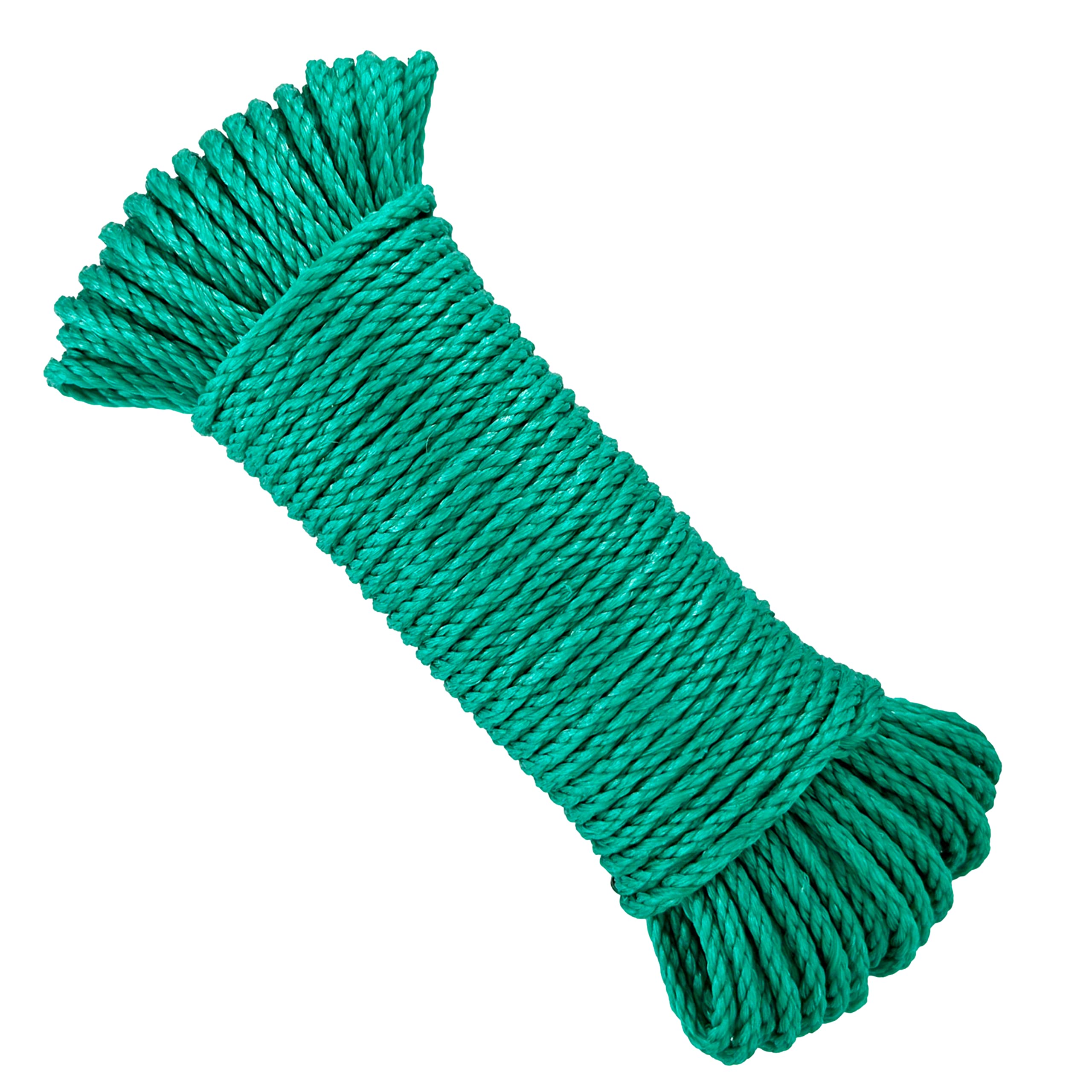 5mm*25m Plastic Rope. Polyethylene Rope for Outdoor Clothesline, Gardening, Agriculture. Made in Spain. Green.