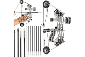 ZSHJGJR 6"/7.4"/7.9"/8.6"/8.8"/9.5"/11"/16" Archery Compound Bow and Arrow Set Training Bow RH/LH for Outdoor Sports Hunting Shooting Cool Stuff Archery Entertainment Fun Gift