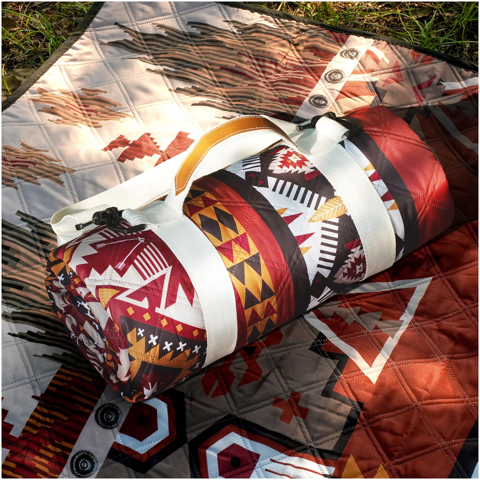 Photo 1 of Genovega Waterproof Picnic Blanket Outdoor Camping Beach Mat Extra Large Foldable Car Essential Roadtrip Gadget Rv Accessories Glamping Tent Gear Must Haves Hiking Stuff Backpacking Necessities Gift