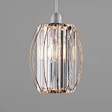 Giggi Gold Crystal Light Shade Cylinder 16x20cm with Oval Rings view 9