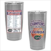RFSJ Florida Gators 2025 NCAA National Championship Stainless Steel Travel Mug – Official Championship Logo & Season Schedule – Vacuum Insulated for Hot & Cold Drinks – Coffee Tumbler – 20 oz