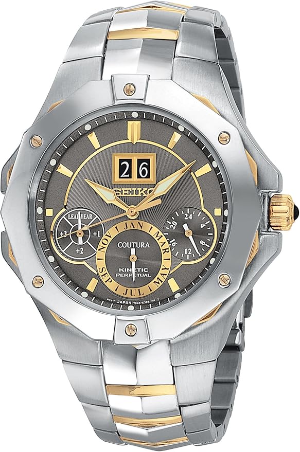 Amazon.com: Seiko Men's SNP016 Coutura Kinetic Perpetual Watch: Watches
