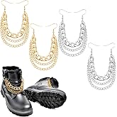 4 Pcs Shoe Chains Shoe Charm Shoelaces Clips Decoration Hanging Clips Chain | DIY Decorative Casual Shoes Chainfor Sneakers