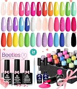Beetles Gel Polish 20 Colors Nail Kit with Base & Top Coats 18Pcs Art Liners view 7