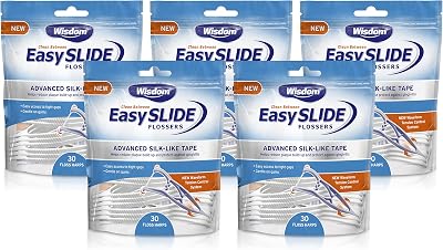 Wisdom Interdental Easy Slide Flossers 30s Pack 5