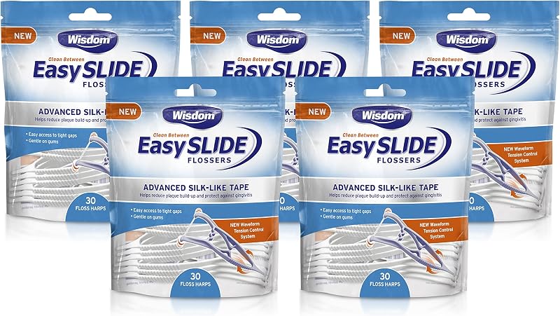 Wisdom Interdental Easy Slide Flossers 30s Pack 5