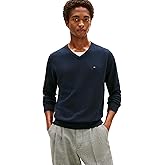 Tommy Hilfiger Mens Essential Long Sleeve Cotton V-Neck Pullover Sweater