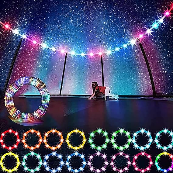 Led Trampoline Light, 16Color Rope Light, Used for Outdoor Trampoline