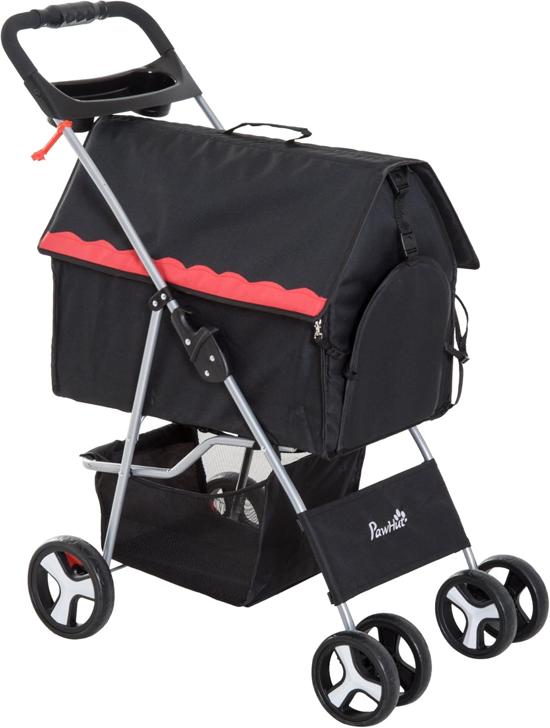 PawHut Pet Stroller and Carrier 4 Wheel Dog Cat Travel Jogger