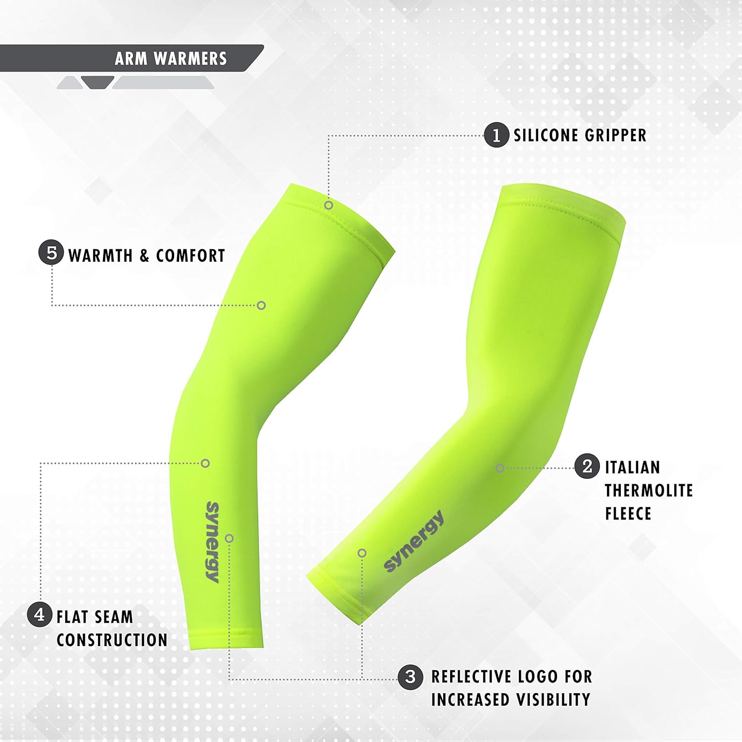 Synergy Cycling Arm Warmers : Sports & Outdoors
