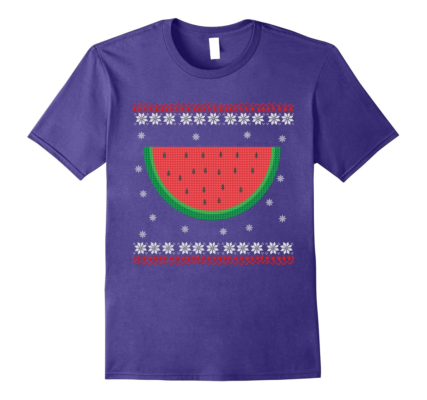 Christmas Watermelon Shirt Seeds Ugly Sweater Style Print-ANZ