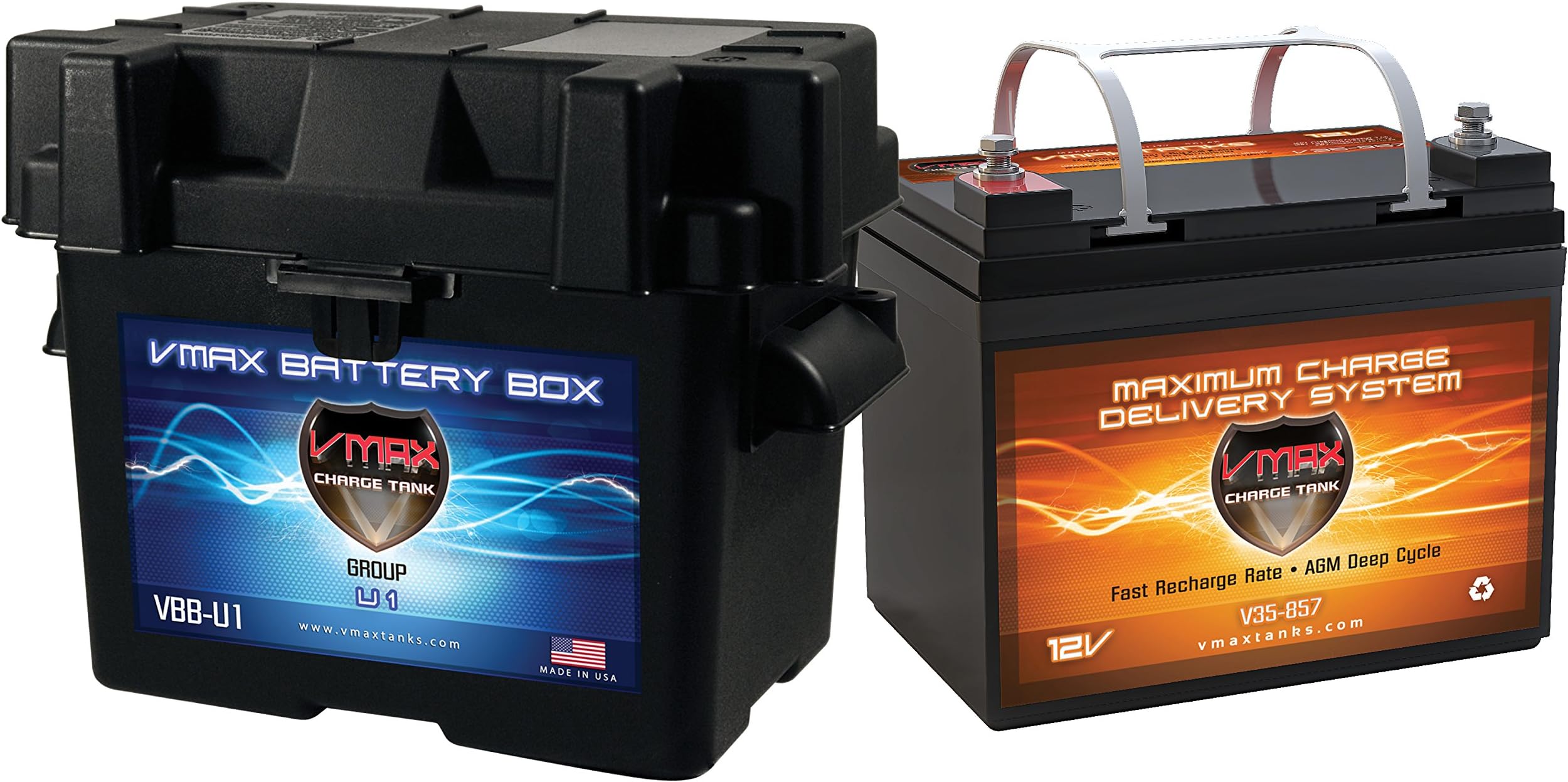 VMAX XTR12-155 AGM 12V 155ah Deep Cycle SLA Rechargeable Battery for Solar and Golf, Pv Solar Panels, Smart chargers, Wind Turbine and Inverters