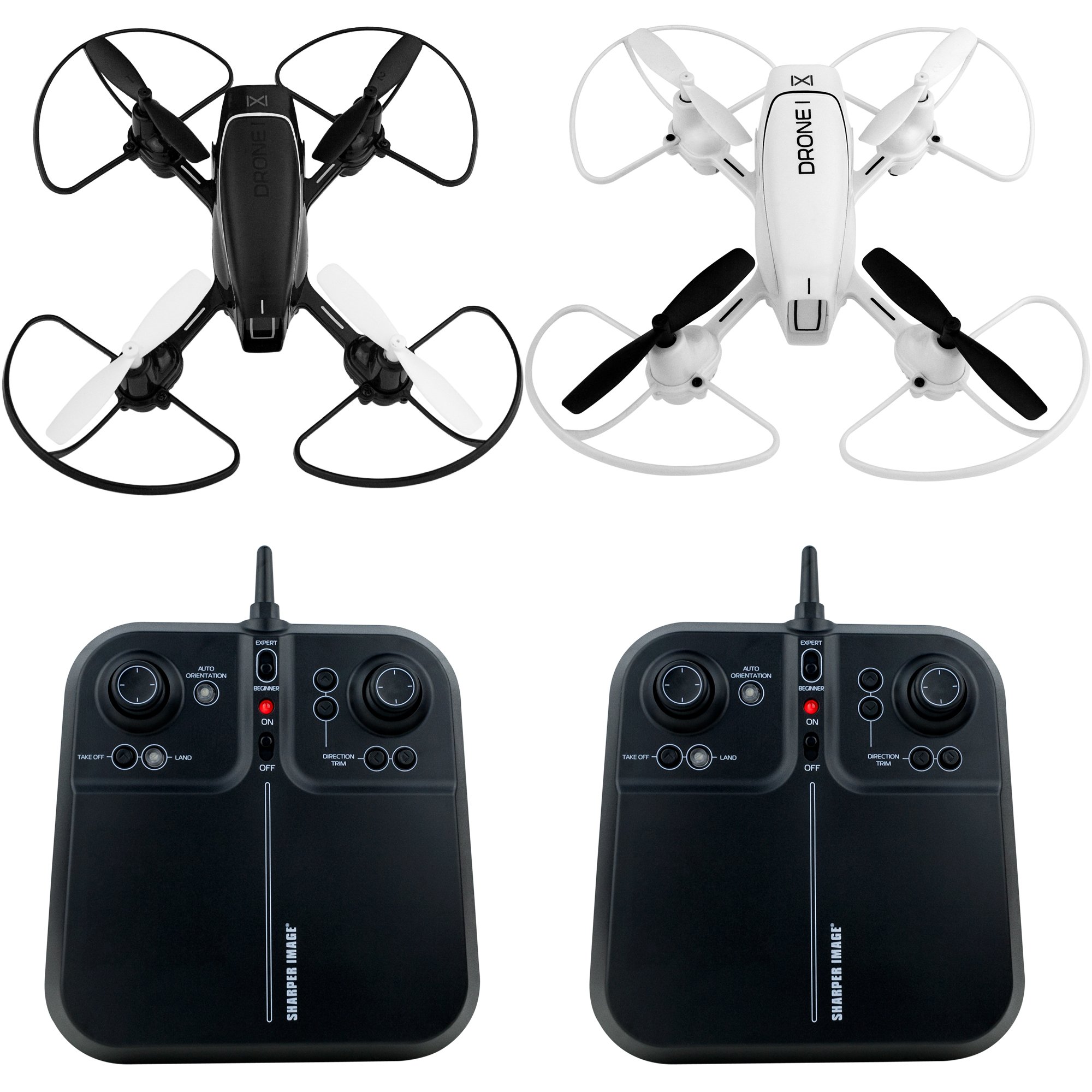 SHARPER IMAGE Two Pack 5Inch Mach Racer Drones, 2.4GHz Rechargeable RC