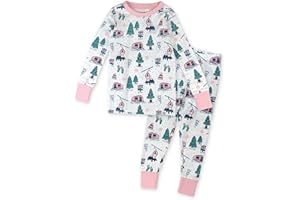 HonestBaby Multipack 2 4-Piece Pajamas Sleepwear Holiday 100% Organic Cotton Infant Baby and Toddler Boys, Girls, Unisex