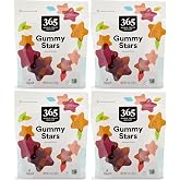 365 by Whole Foods Market, Assorted Flavor Gummy Stars, 7 Ounce (Pack of 4)