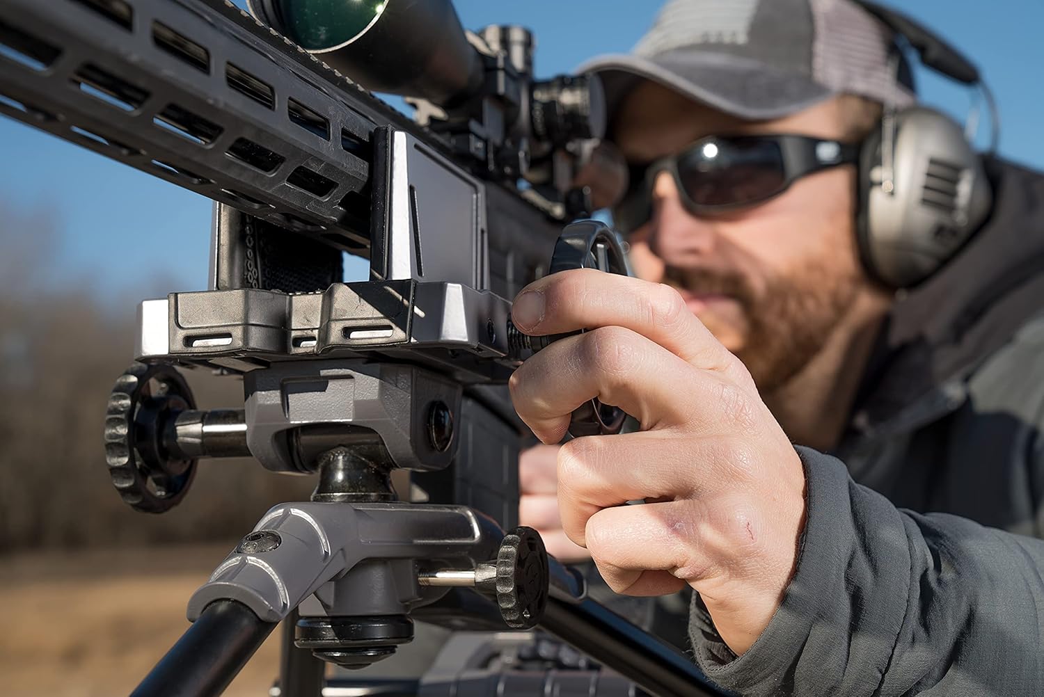 Caldwell Precision Turret Adjustable Ambidextrous Swivel and Tilt Detachable Magazine Rifle Shooting Rest with Pistol Grip Attachment for Outdoor Range : Sports & Outdoors